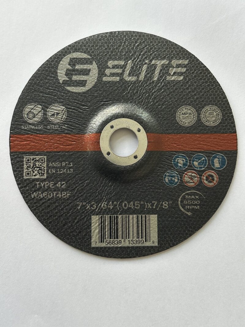 Cutting Disc 7″x.045″x7/8″ Depressed