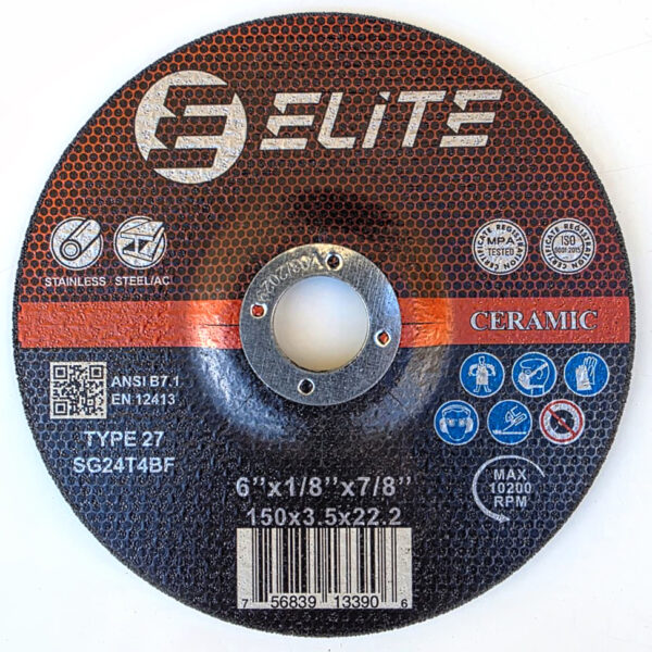 CERAMIC Platinum Performance Grinding Disc 6″x1/8″x7/8″