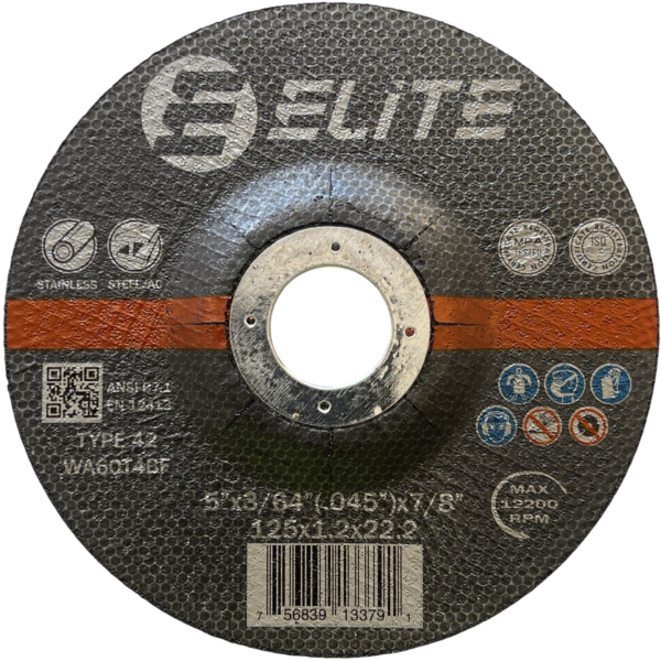 Cutting Disc 5″x.045″x7/8″ Depressed