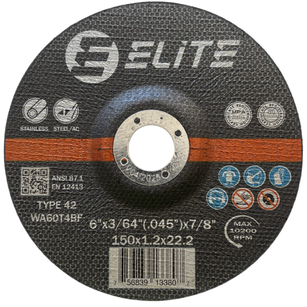 Cutting Disc 6″x.045″x7/8″ Flat Center