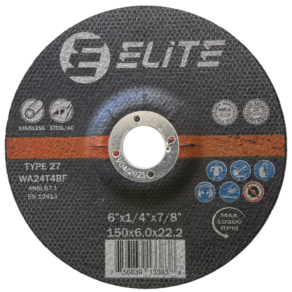 Grinding Disc 6”x1/4”x7/8"