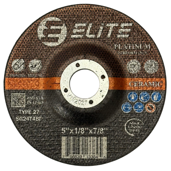 CERAMIC Platinum Performance Grinding Disc 5″x1/8″x7/8″