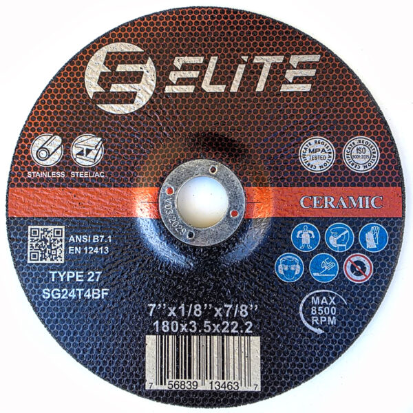 CERAMIC Platinum Performance Grinding Disc 7″x1/8″x7/8″